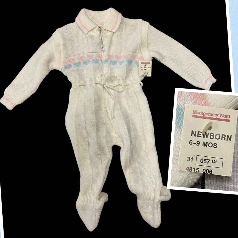 Vintage Boy‎ Girl 1 piece Outfit Footies